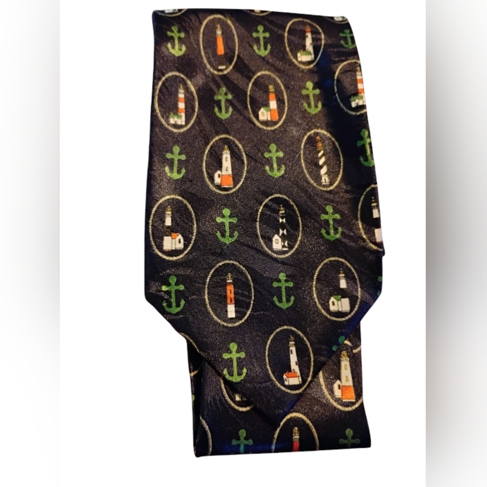 Beverly Hills Polo Club Mens Nautical Themed  Tie